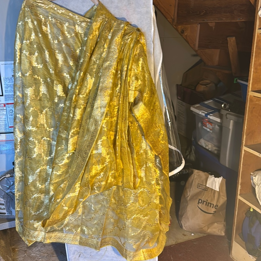 Vintage sari 24k gold thread- inherited